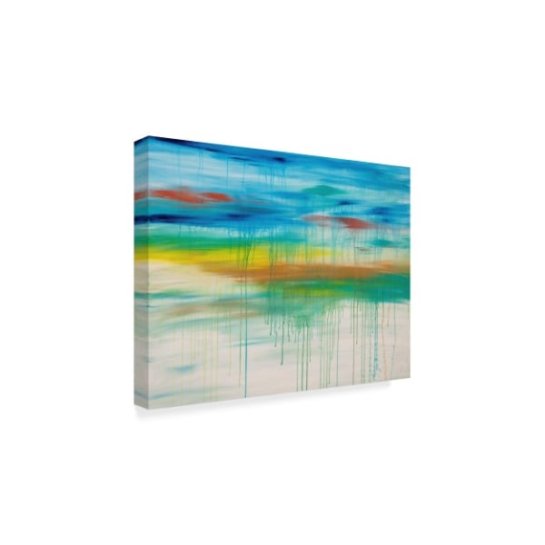 Hilary Winfield 'Lithosphere Blue Green' Canvas Art,14x19